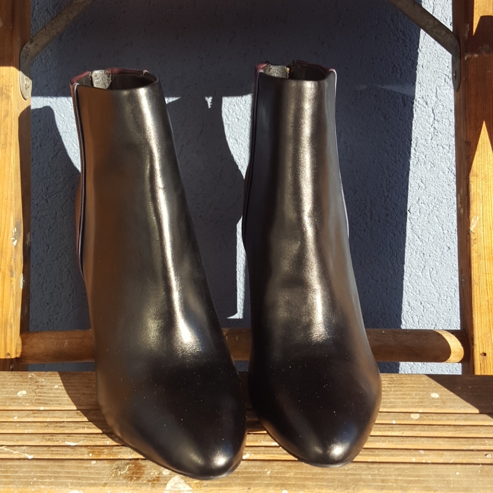 Cabi Bisset Booties Color Block Round Heel Ankle … - image 4